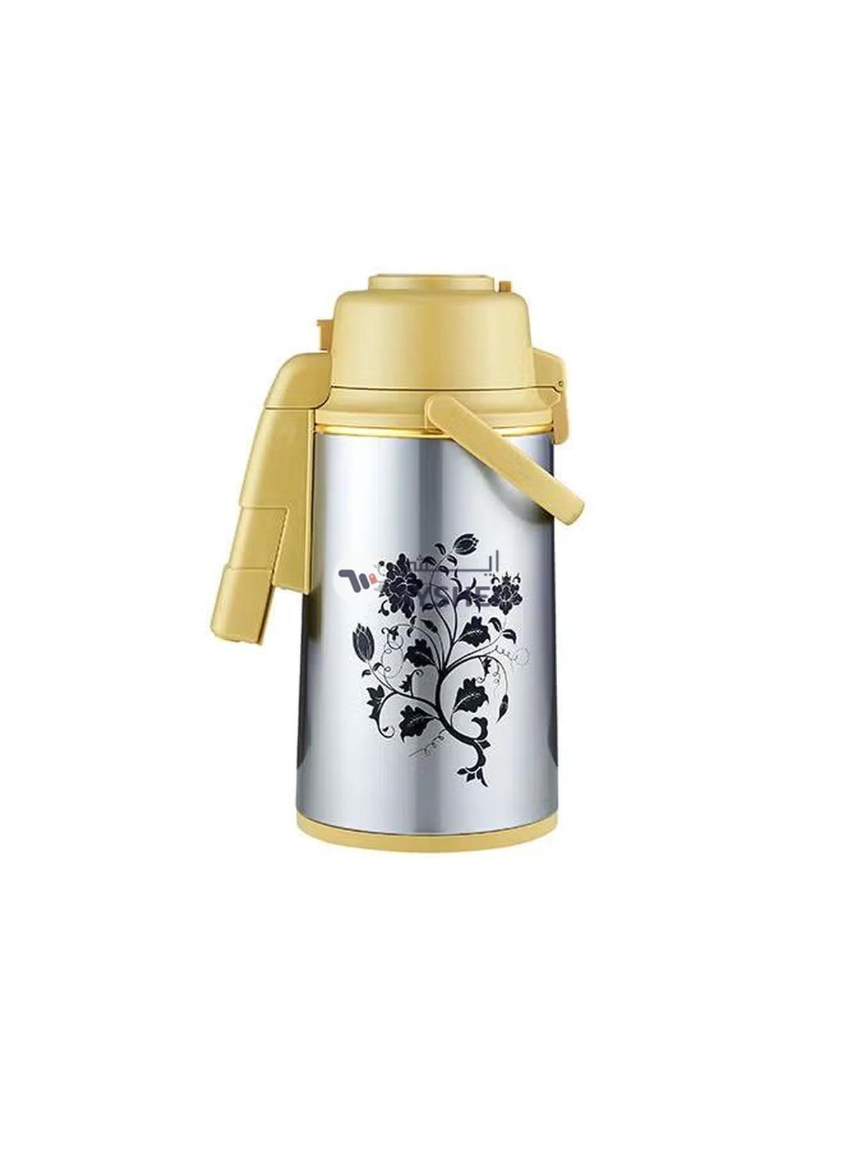 DELCASA 3000 ML Airport Flask with Double Wall Vacuum Insulation and Pump Mechanism-DC2343-1-portrait