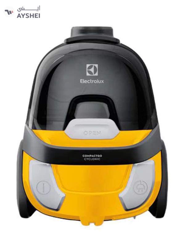 Electrolux CompactGo Bagless Canister Vacuum Cleaner, Light Weight With 2-In-1 Performance Nozzle, Hygienic HEPA Filter For Clean And Healthy Home, Easy-Empty Dust Container, Ideal For Home 1500 W Z1230 Sunflower Yellow/Black
