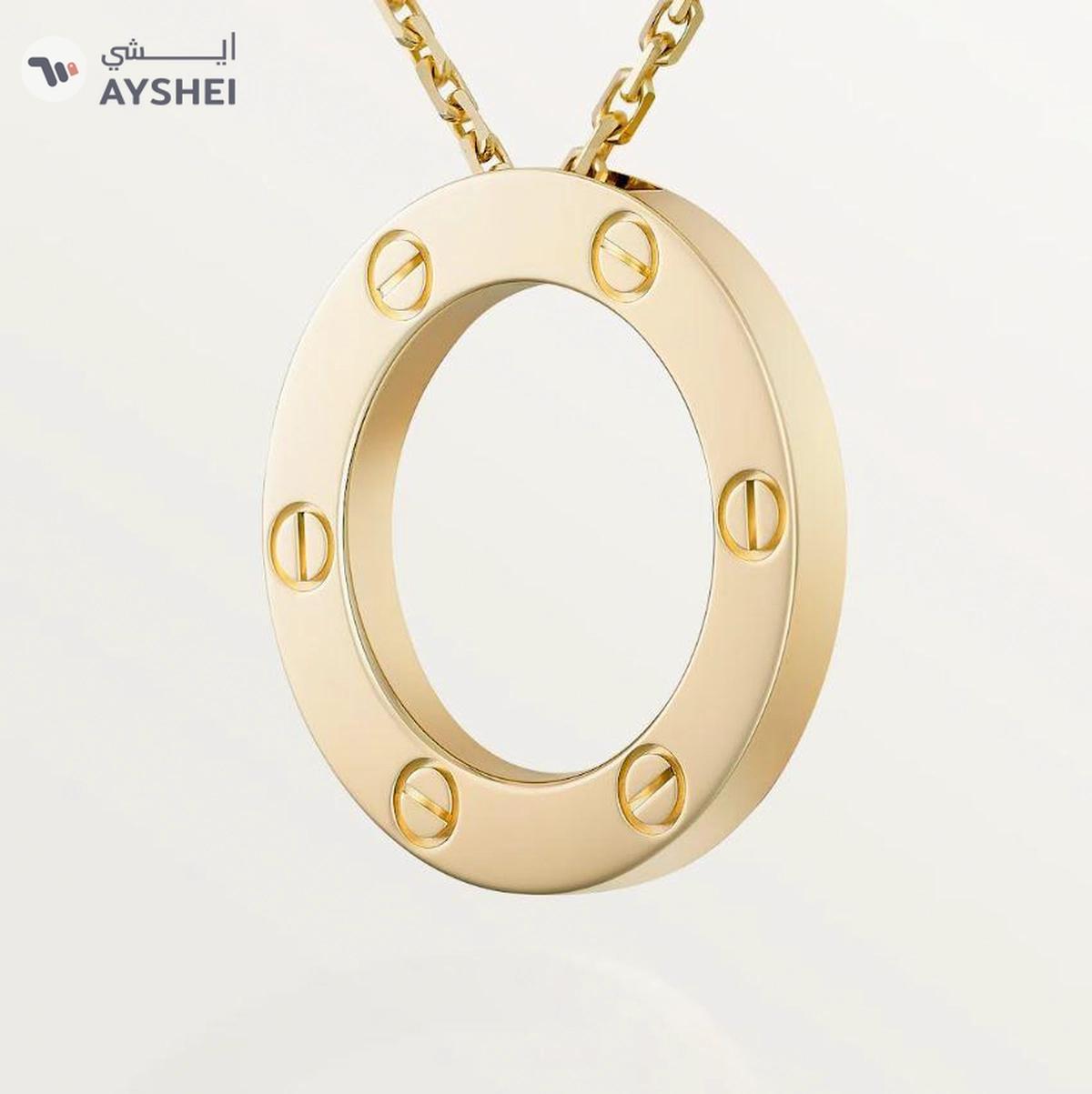 CARTIER LOVE pendant - Yellow gold, LOVE necklace, 18K yellow gold-4-4