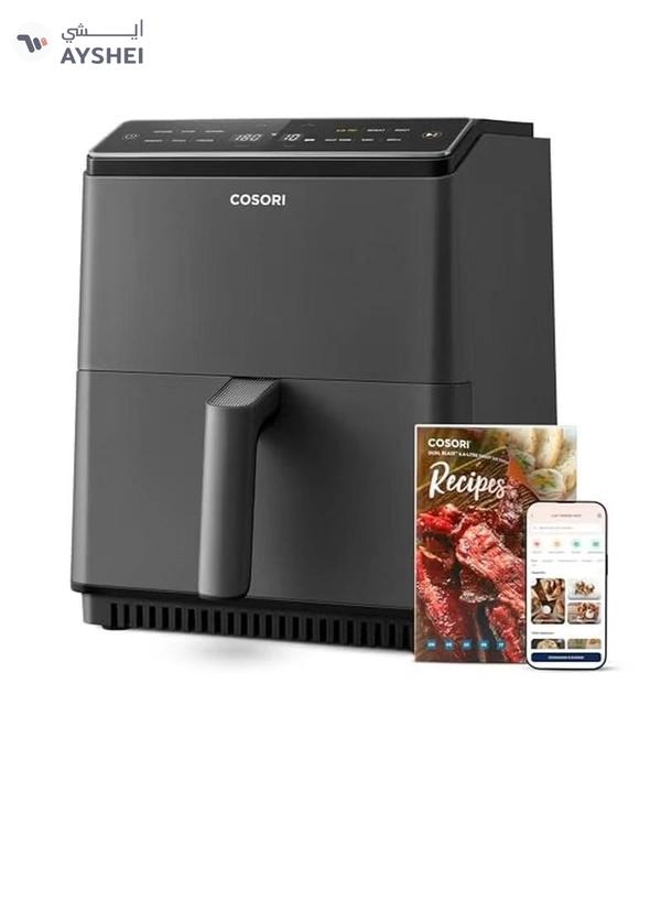 COSORI Smart Air Fryer Oven Dual Blaze 6.4L, Double Heating Elements, Cookbook, No Shaking & No Preheating, APP Control, 12 Functions, Air Fry, Roast, Bake, Reheat, Dishwasher Safe