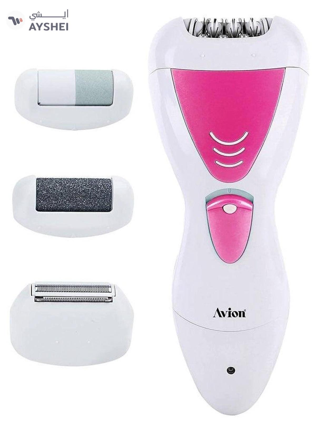 Avion 4 in 1 Multifunction ElectricEpilator Set, with ladyepilator, lady shaver, nail polisher, and callus remover, | Cordless& Rechargeable | Washable design IPX5 |USB Charging |AE225-0-0