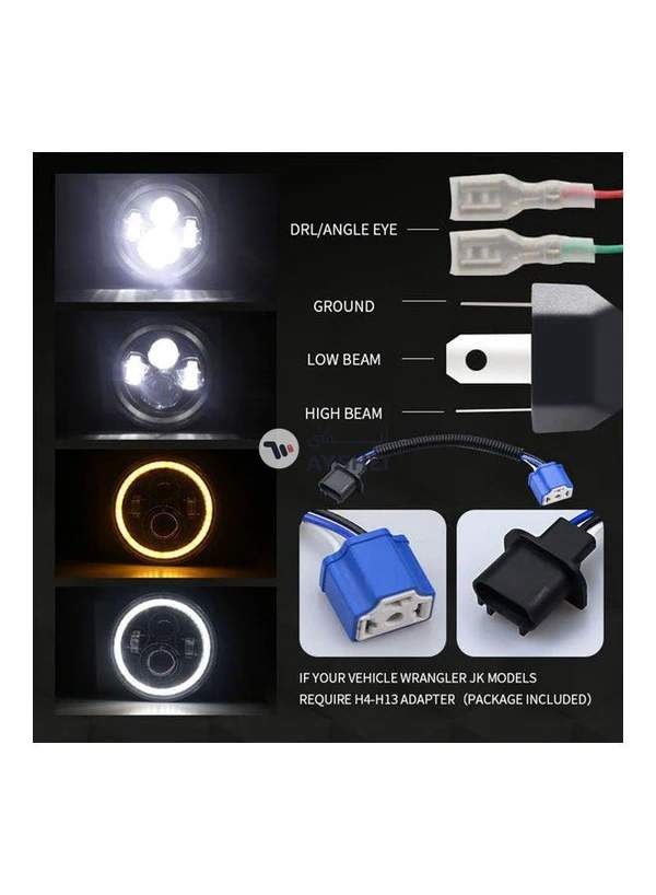 Generic Replacement LED Headlight With Cable