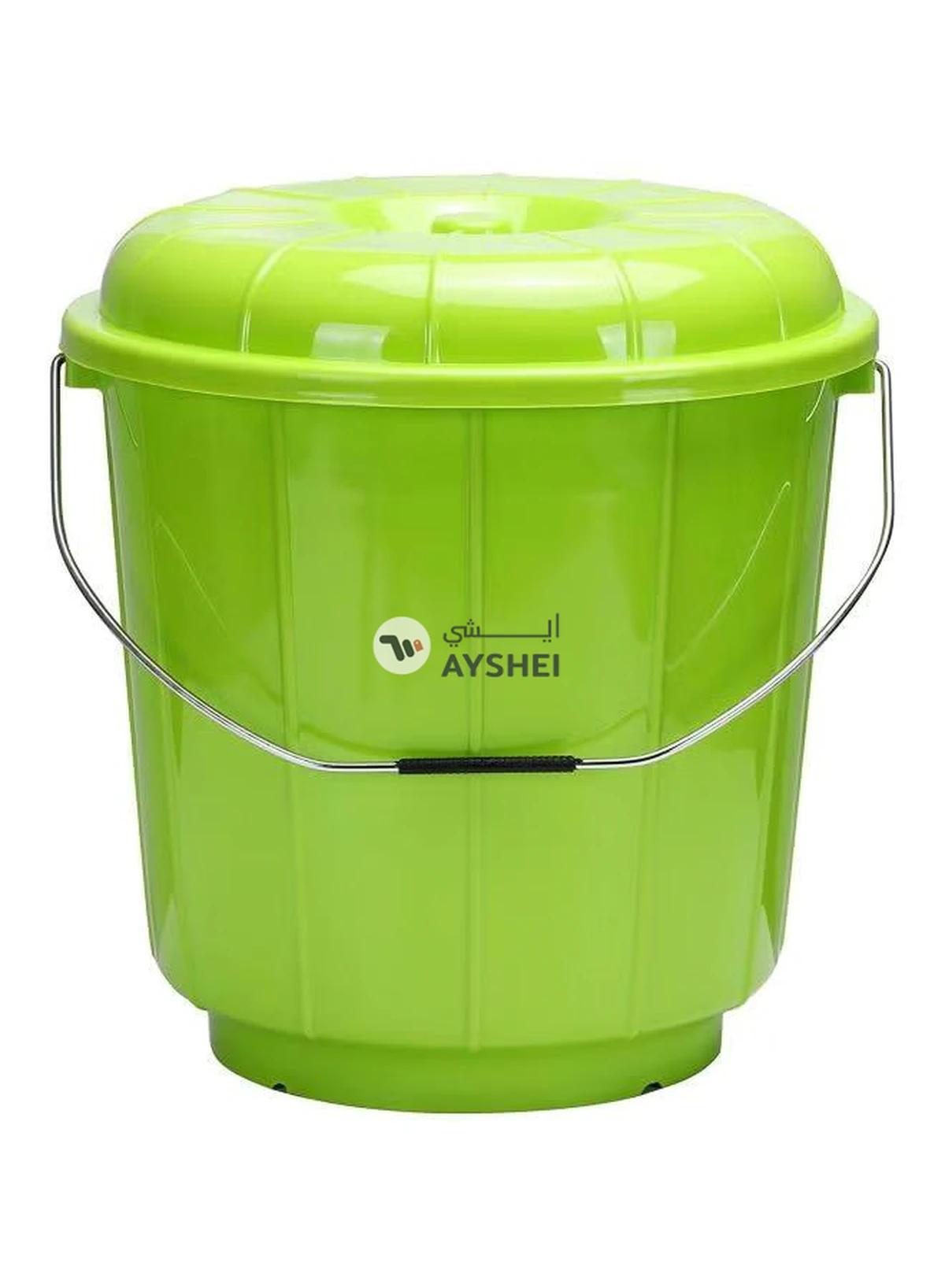 DELCASA Bucket With Lid Green 33.4x33.4x34.9cm-0-0