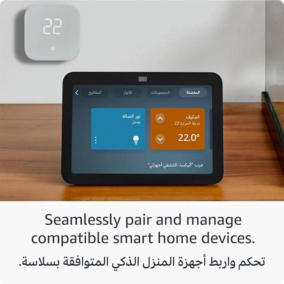 Echo Show 8 | 3rd generation (2023 release), HD smart touchscreen with spatial audio, smart home hub and Alexa - White-5-5