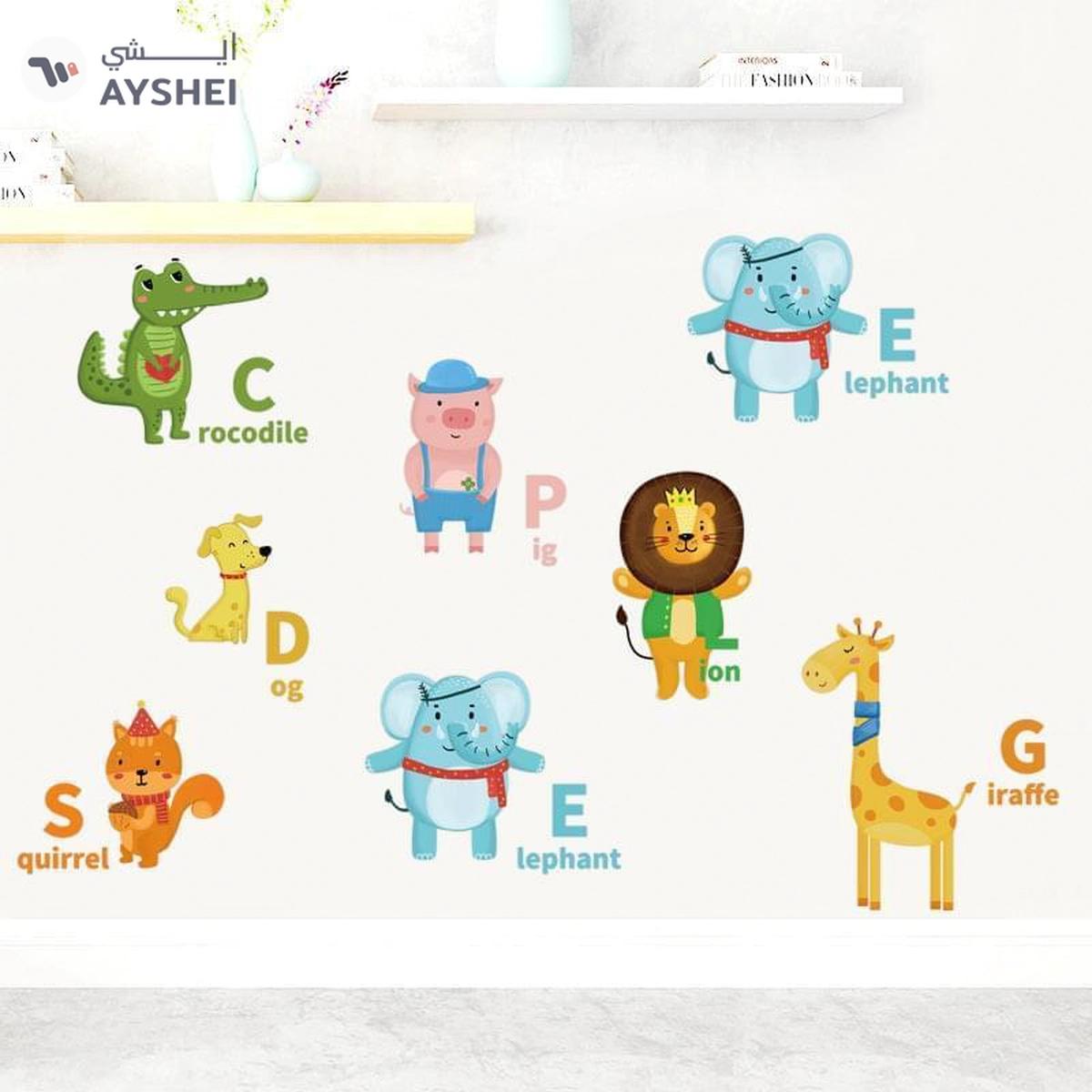 Babyqlo Animal Printed Wall Sticker For Baby and Kids Room-3-3