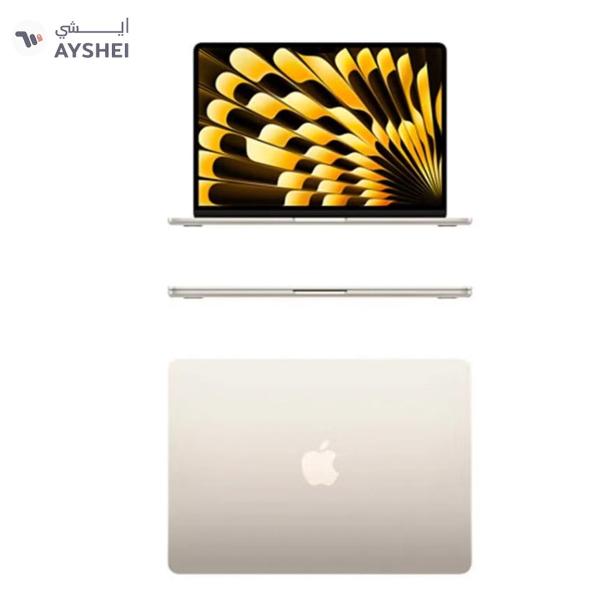 Apple New 2025 MacBook Air MW0Y3 13-Inch Display, Apple M4 Chip 10-Core CPU 8-Core GPU Processor/16GB RAM/256GB SSD/macOS(International Version) English Starlight-1-1