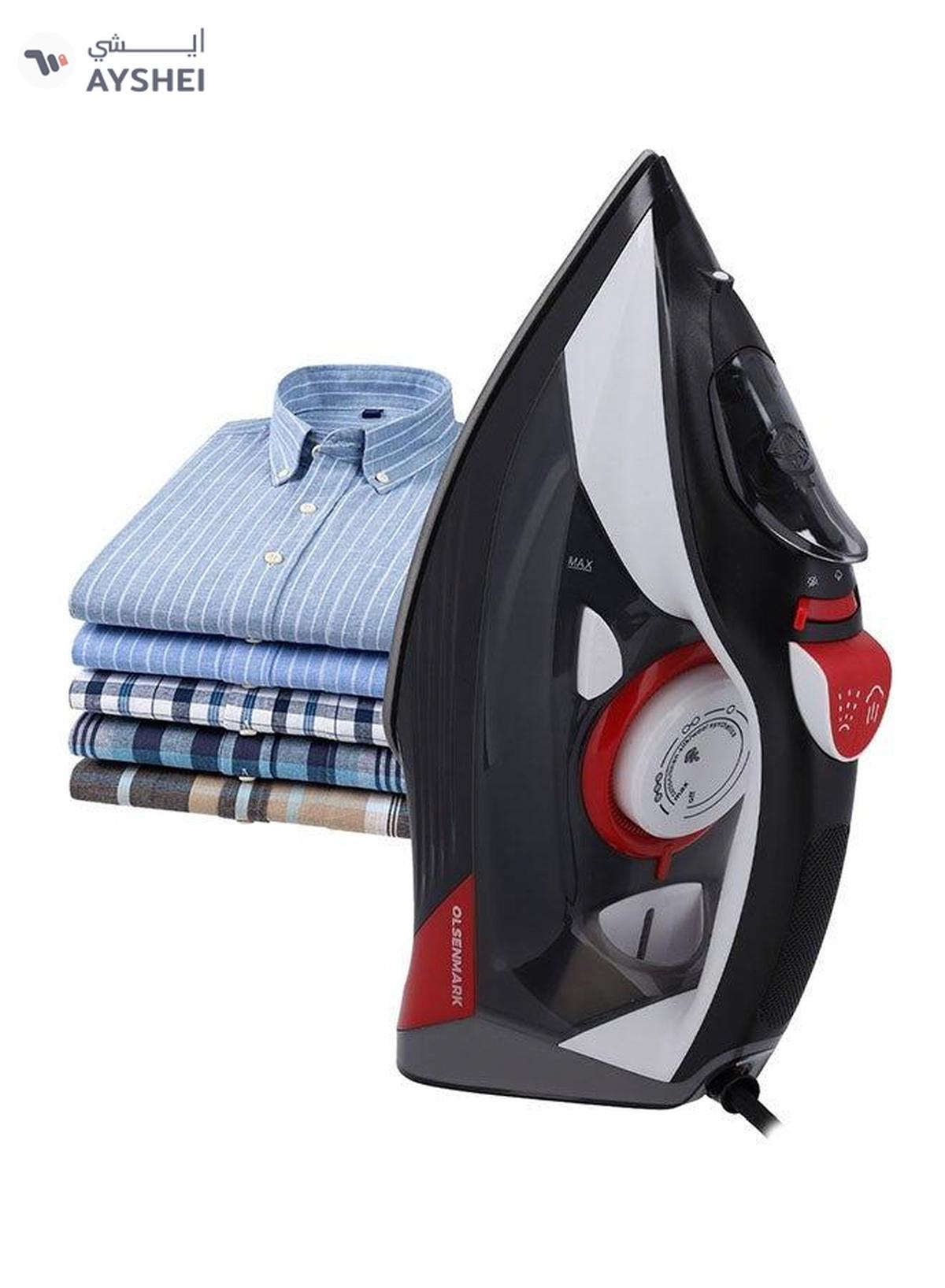 Olsenmark Steam Iron With Water Tank 350 ml 2200 W OMSI1838 Black/Red-0-0