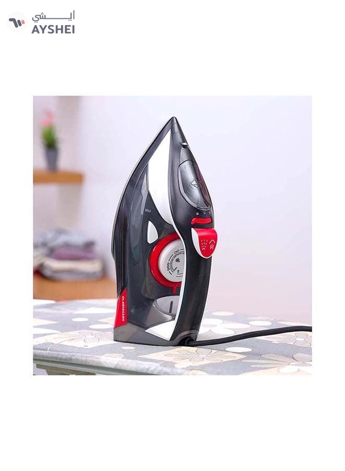 Olsenmark Steam Iron With Water Tank 350 ml 2200 W OMSI1838 Black/Red-1-1