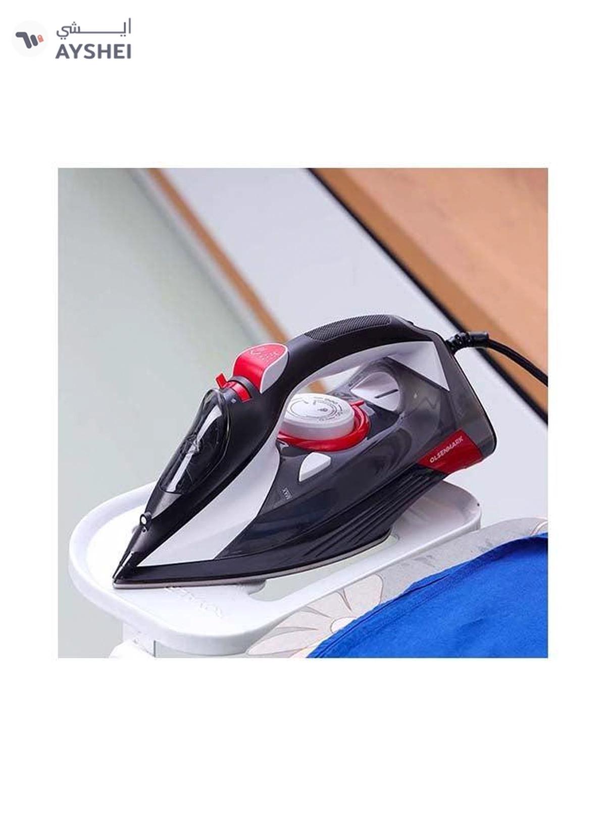 Olsenmark Steam Iron With Water Tank 350 ml 2200 W OMSI1838 Black/Red-1-portrait