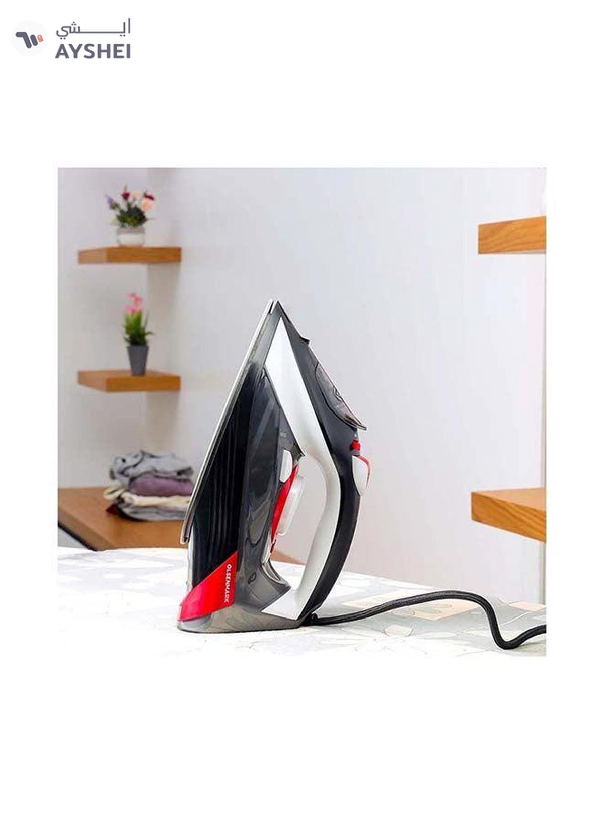 Olsenmark Steam Iron With Water Tank 350 ml 2200 W OMSI1838 Black/Red-4-4