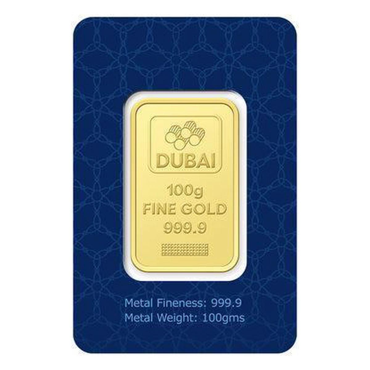 Dubai Gold 100 Grams Gold Bar 24KT-1-1