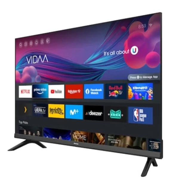 Hisense 32 Inch HD Smart TV, with Natural Colour Enhancer, DTS Virtual X, VIDAA U5 OS, Youtube, Netflix, Freeview Play & WiFi (2021 NEW) 32A4G Black