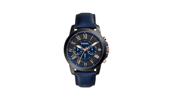 Fossil Men's Grant Water Resistant Analog Watch FS5061 - 43 mm - Blue