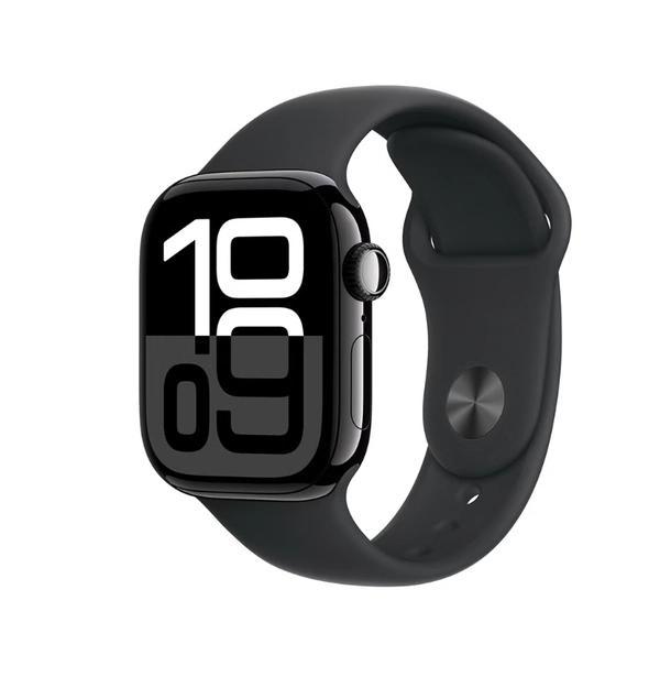 Apple Watch Series 10 GPS 46mm Jet Black Aluminium Case With Black Sport Band
