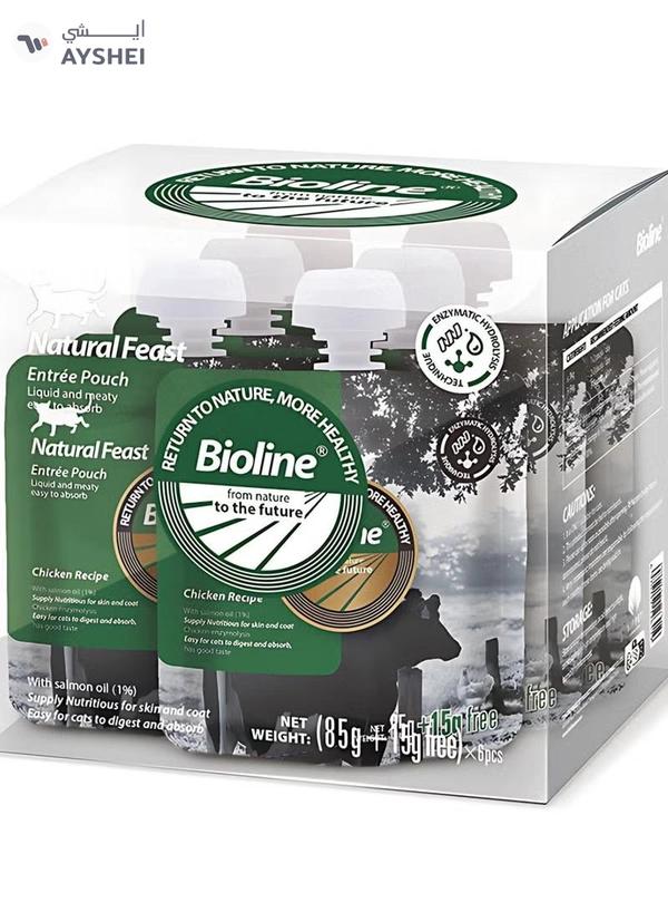 Bioline Natural Feast Entree Pouch Chicken Recipe 85g+15g