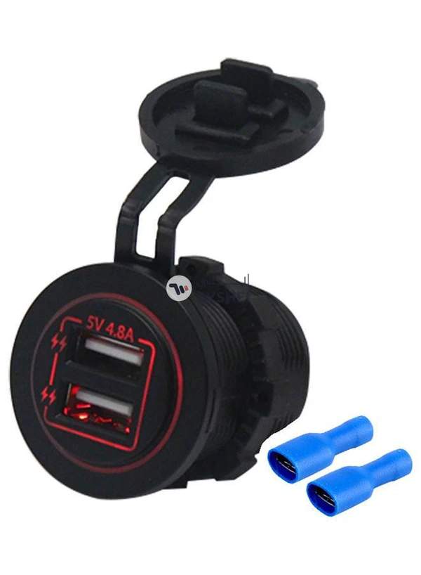 Generic Dual USB Charger Socket Waterproof Power Outlet