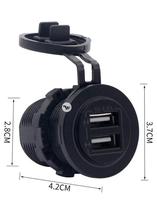 Generic Dual USB Charger Socket Waterproof Power Outlet