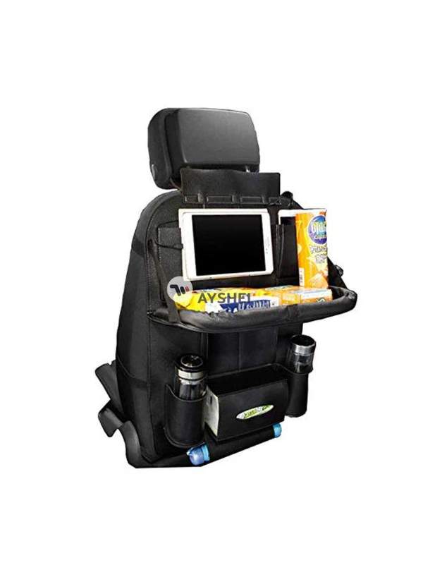 Generic Car Seat Organizer With Table Tray And 3 Charging Lines
