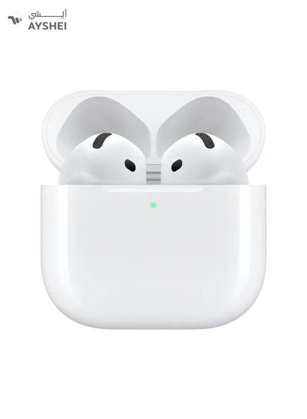Apple AirPods 4 Wireless Earbuds, Bluetooth Headphones, Personalized Spatial Audio, Sweat and Water Resistant