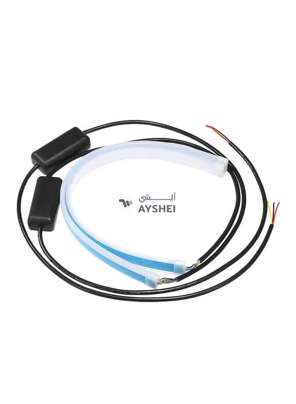 Generic 2-Piece Headlight LED Strip Turn Signal Light DRL Car