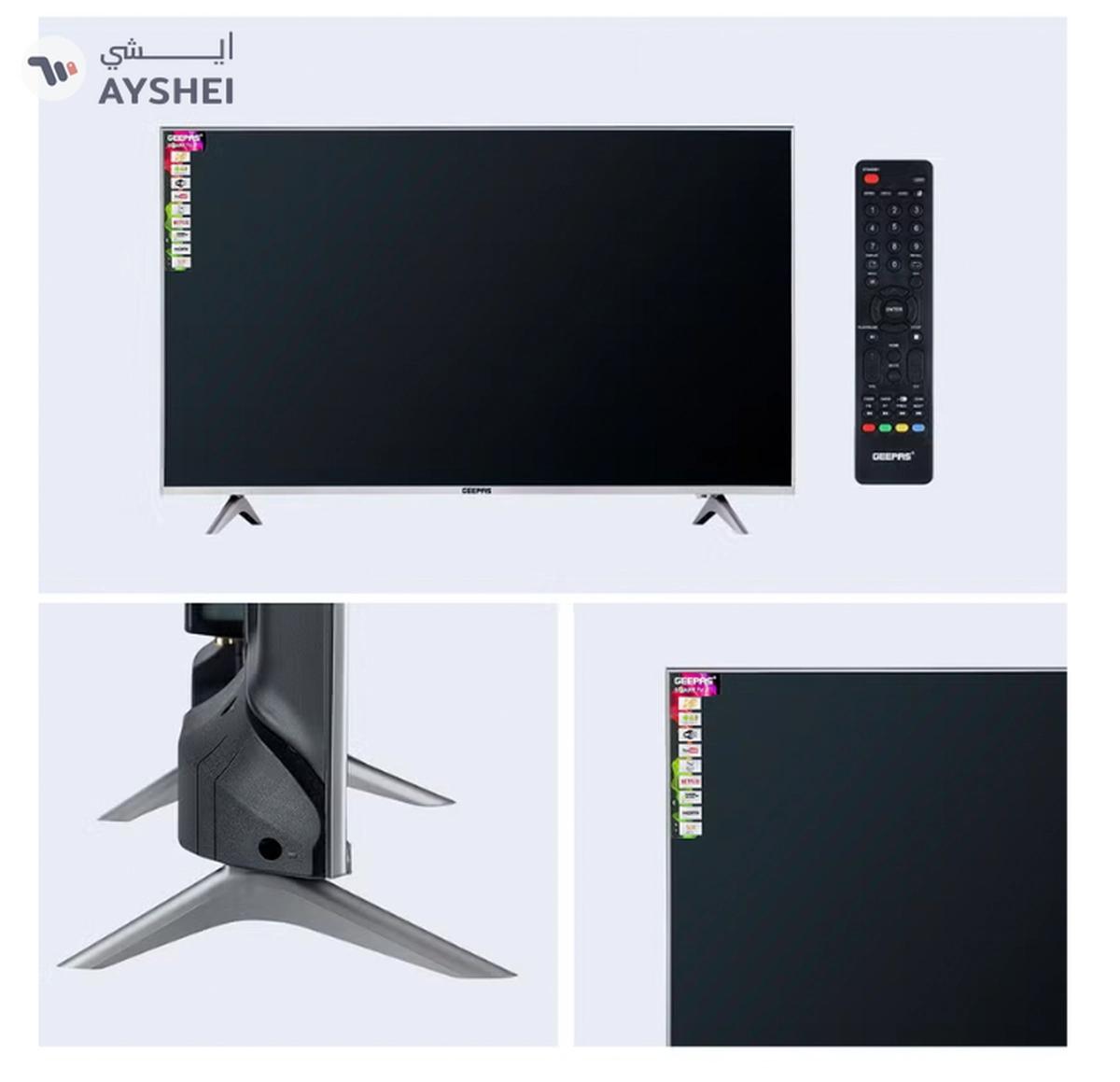 Geepas 32 Inch HD Smart LED TV With Remote Control, HDMI And USB Ports, Head Phone Jack, PC Audio In ,Wi-Fi, Android 14.0 With E-Share,YouTube Etc GLED3202SCHD Black-5-5