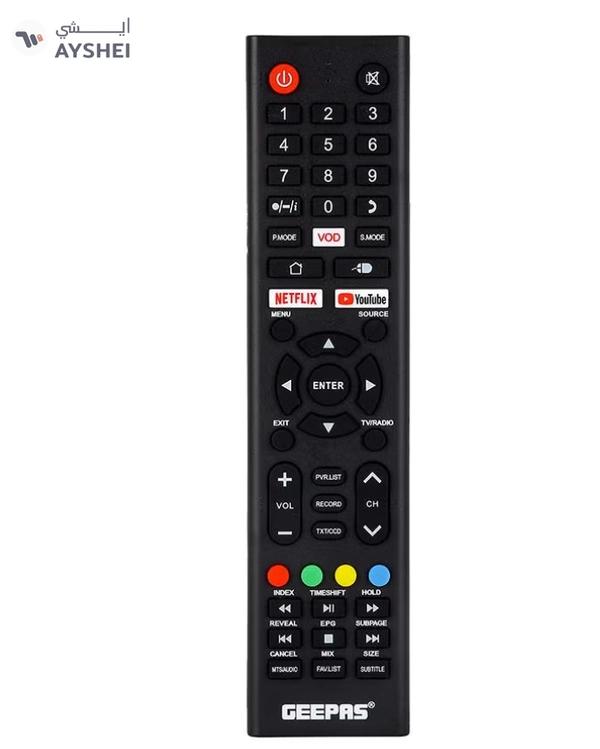 Geepas 32 Inch HD Smart LED TV With Remote Control, HDMI And USB Ports, Head Phone Jack, PC Audio In ,Wi-Fi, Android 14.0 With E-Share,YouTube Etc GLED3202SCHD Black
