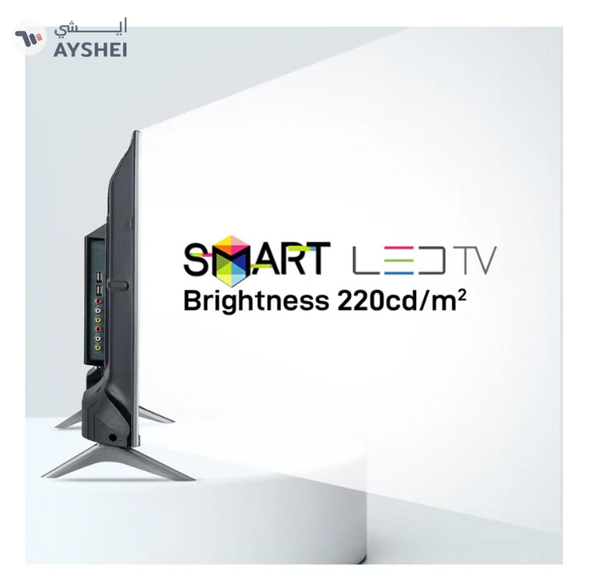 Geepas 32 Inch HD Smart LED TV With Remote Control, HDMI And USB Ports, Head Phone Jack, PC Audio In ,Wi-Fi, Android 14.0 With E-Share,YouTube Etc GLED3202SCHD Black-2-2