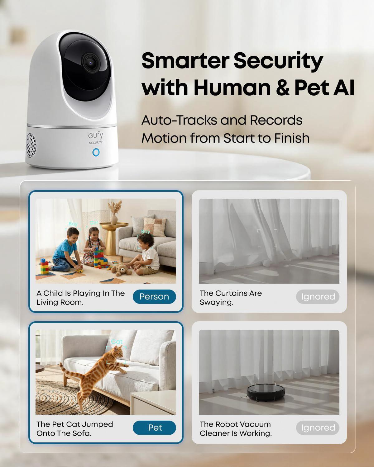 eufy Security 2K Indoor Cam Pan & Tilt, Home Security Indoor Camera-3-3