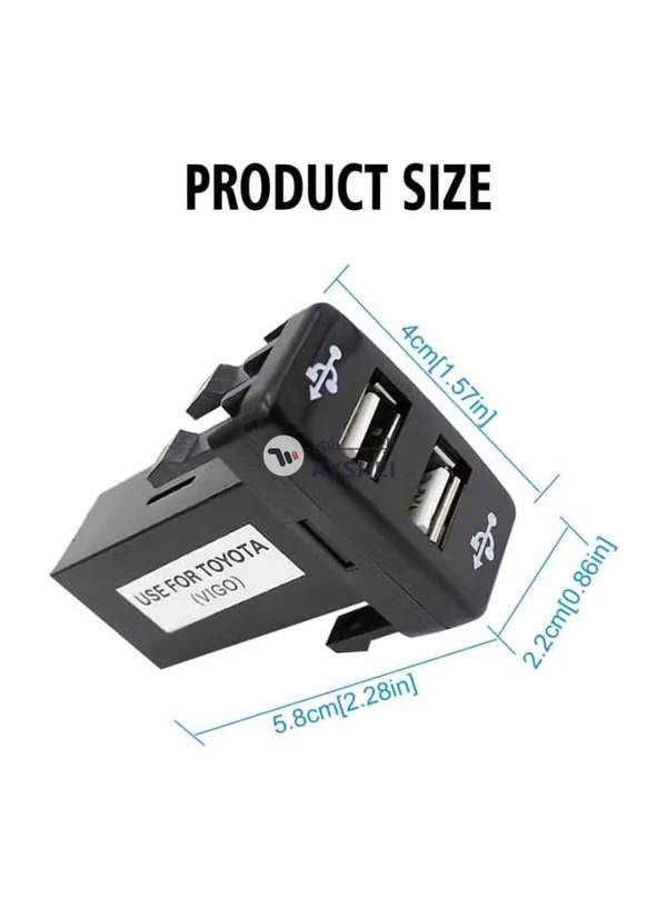 Generic Multi-Functional USB Car Charger Black