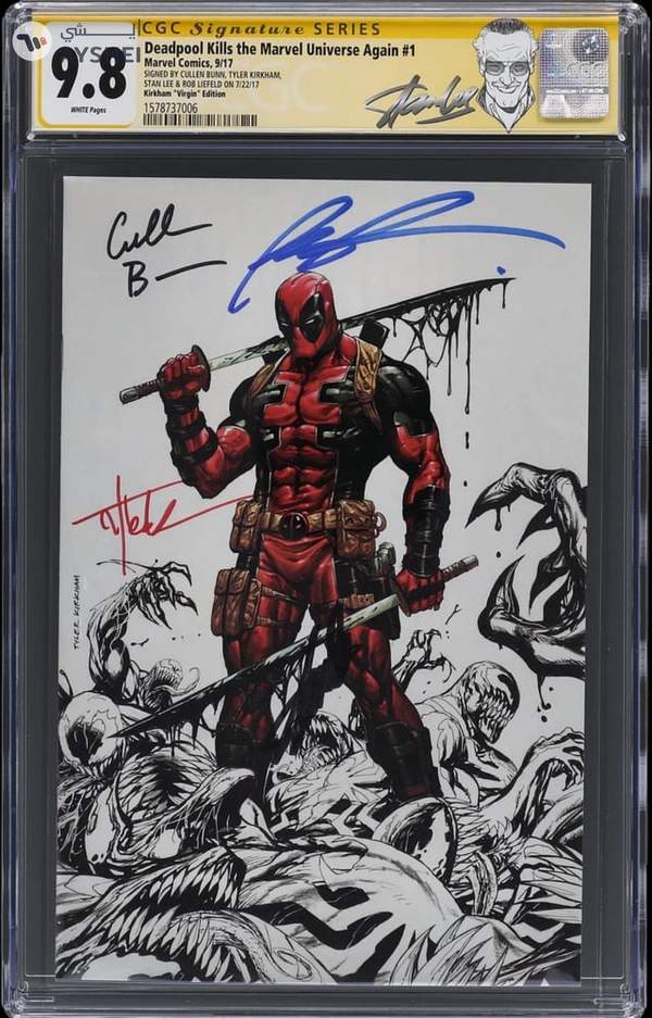 Deadpool Kills the Marvel Universe Again #1 (2017 Marvel) - CGC Signature Series 9.8 - Kirkham