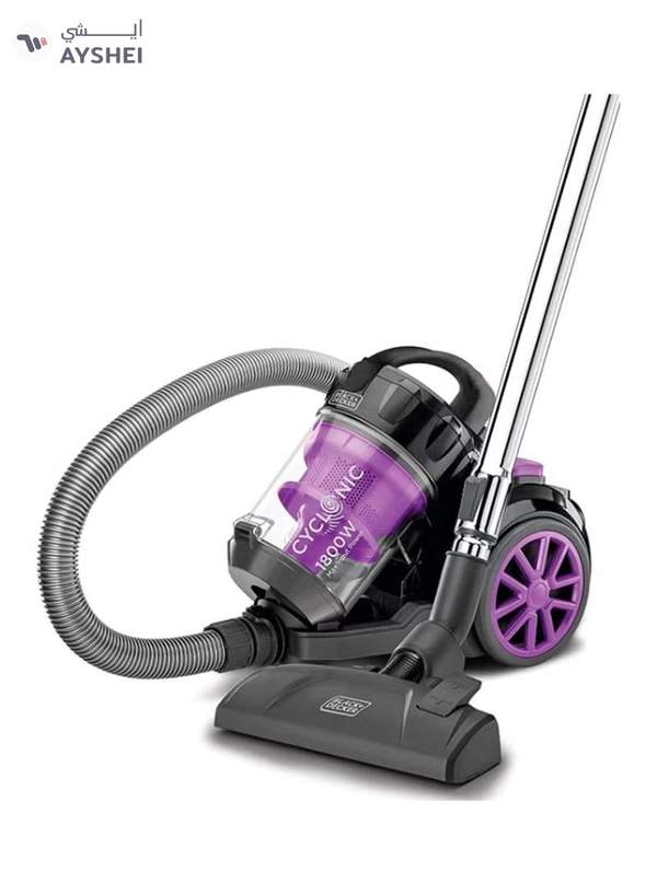 BLACK+DECKER Vacuum Cleaner With Bagless And Multicyclonic Technology 2.5 L 1600 W VM1880-B5 Black/Purple/Grey