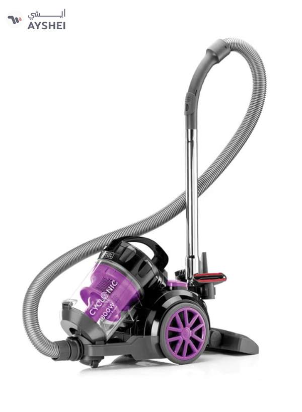 BLACK+DECKER Vacuum Cleaner With Bagless And Multicyclonic Technology 2.5 L 1600 W VM1880-B5 Black/Purple/Grey