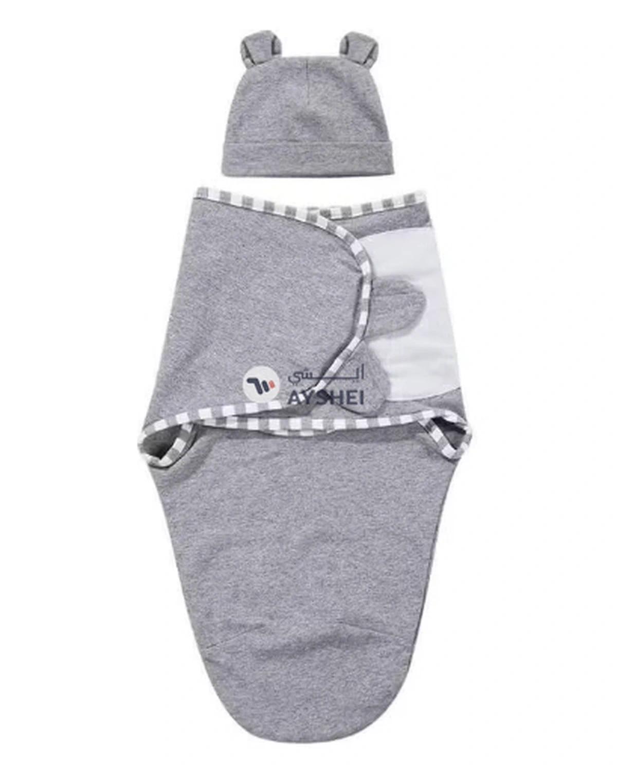 ORiTi 2-Piece Newborn Baby's Swaddling and Hat Set-0-portrait