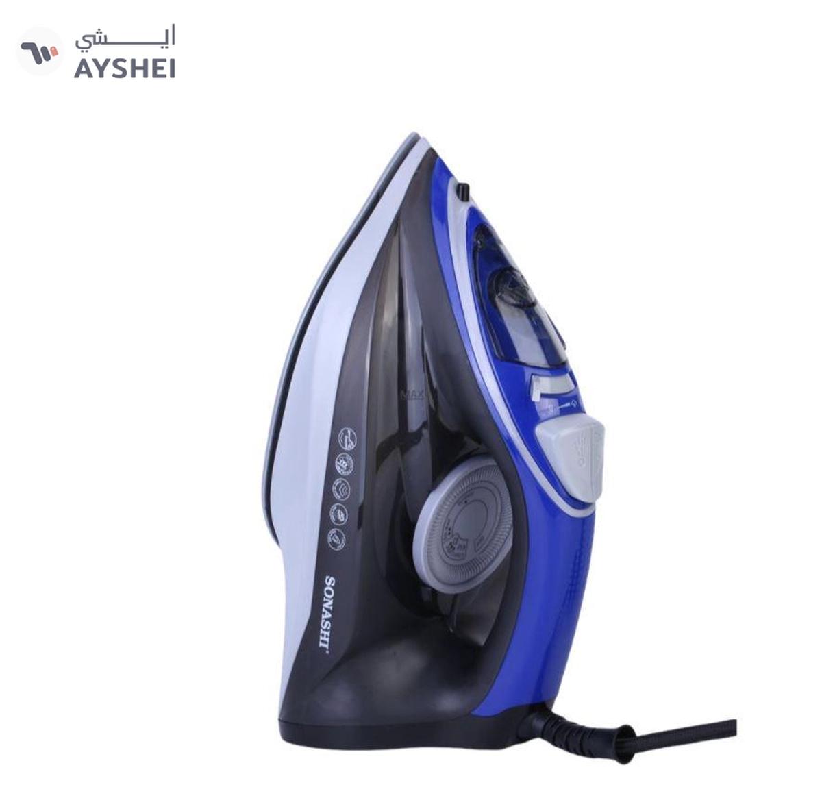 Sonashi Steam Iron with Ceramic Coated Soleplate, Burst Steam, Spray, Iron with Self-Clean Function-1-1