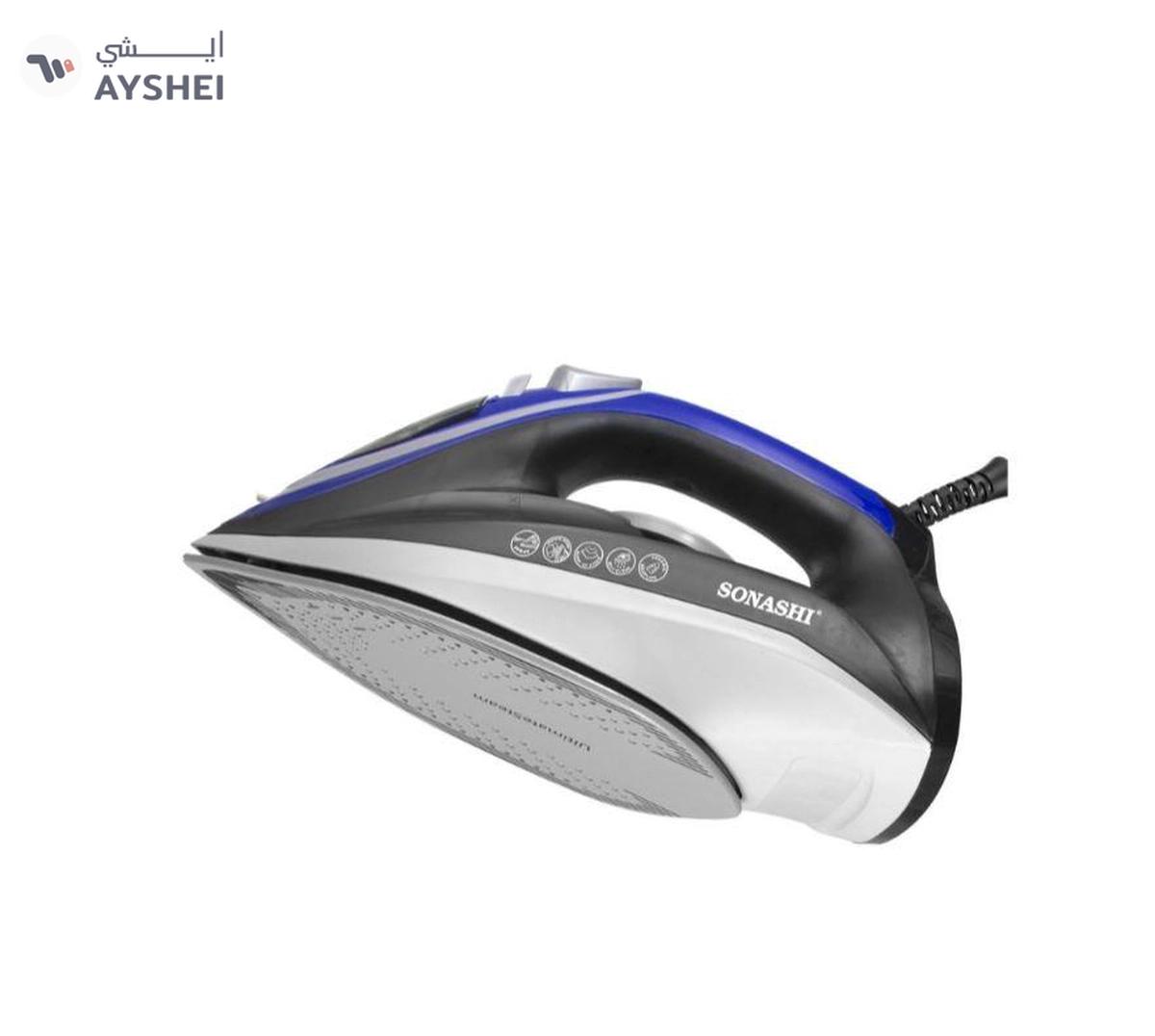 Sonashi Steam Iron with Ceramic Coated Soleplate, Burst Steam, Spray, Iron with Self-Clean Function-3-3