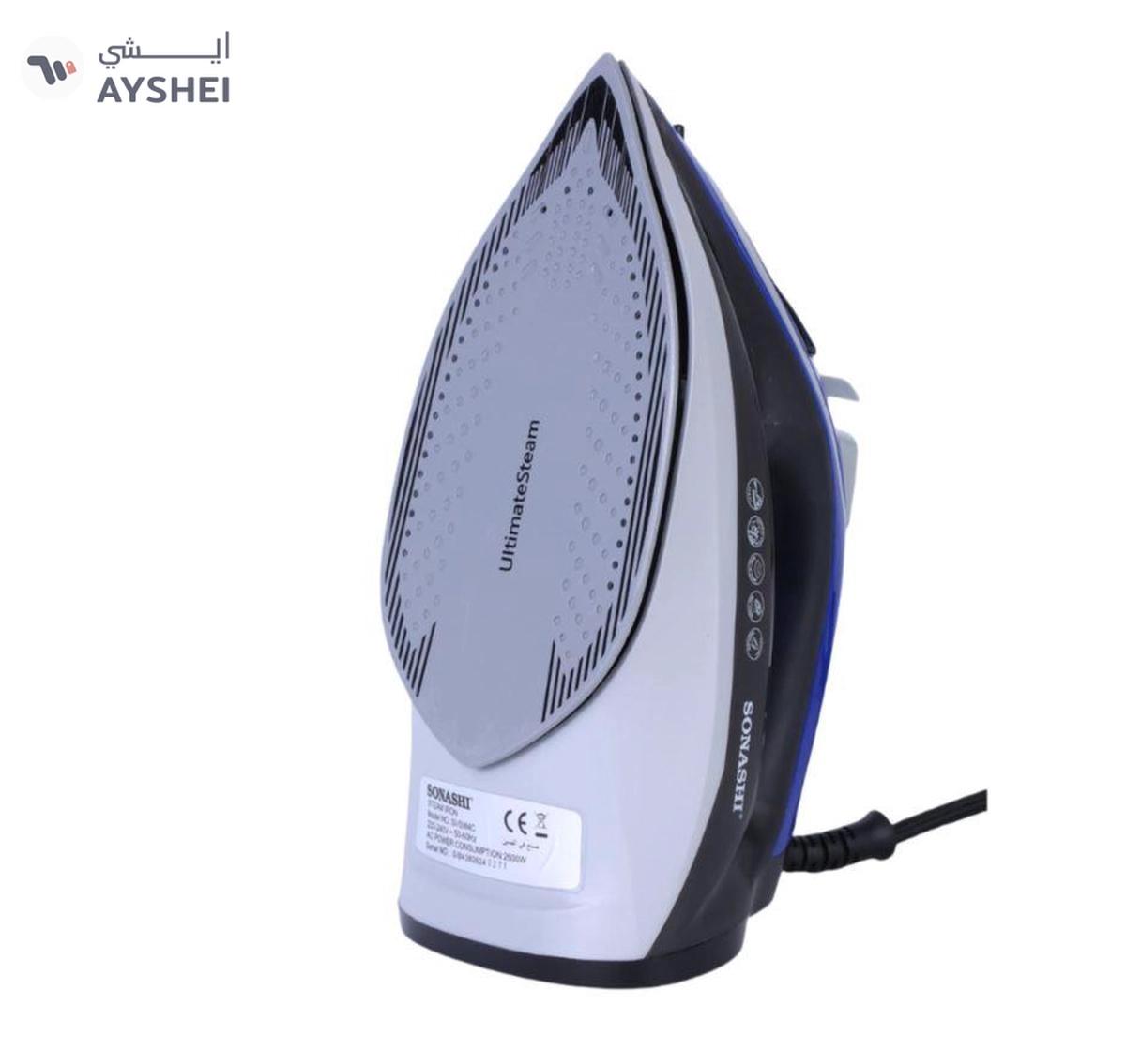 Sonashi Steam Iron with Ceramic Coated Soleplate, Burst Steam, Spray, Iron with Self-Clean Function-6-6