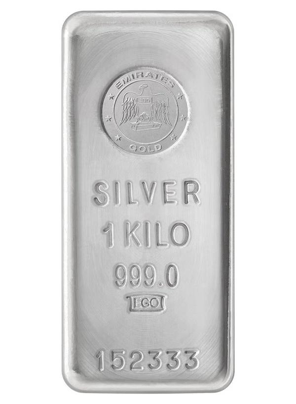 Emirates 1kg Pure Silver Bar 999 - 1 Kilogram - Variable Design