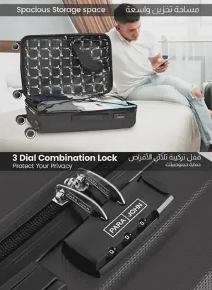 PARAJOHN ABS Material 3-Piece Hardsided Luggage Set