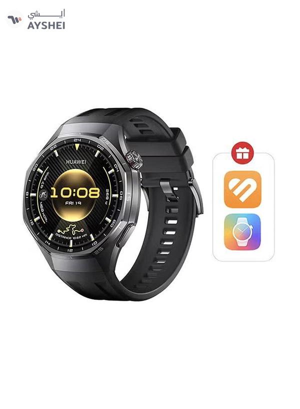 Huawei WATCH GT 6 Pro 46mm Smart Watch, 1.47'' Display, up to 21 days battery life, Compatible with iOS & Android, ECG Analysis, Health Monitor, Black with Free Extra APP Benefits Black