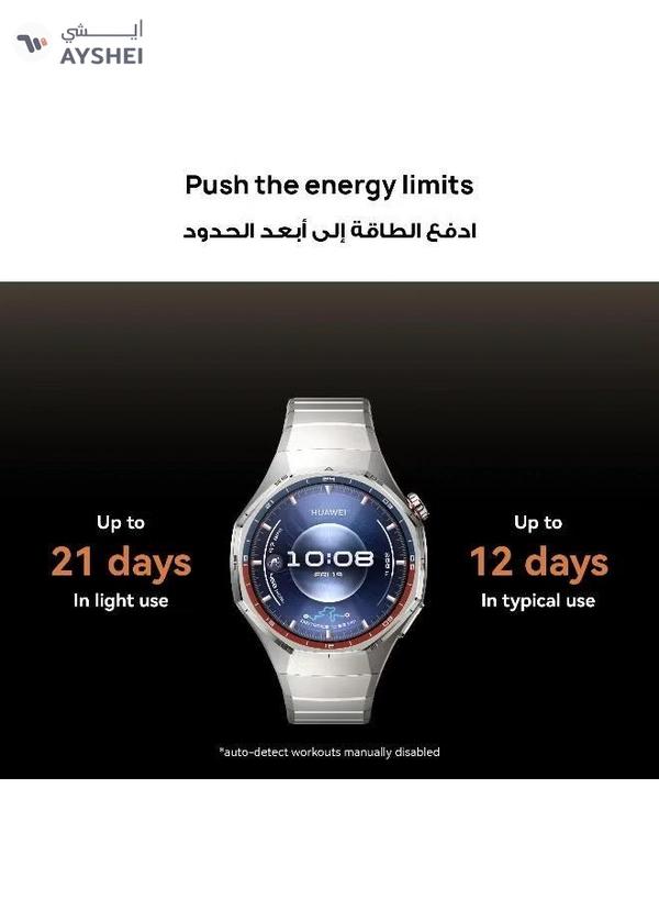 Huawei WATCH GT 6 Pro 46mm Smart Watch, 1.47'' Display, up to 21 days battery life, Compatible with iOS & Android, ECG Analysis, Health Monitor, Black with Free Extra APP Benefits Black