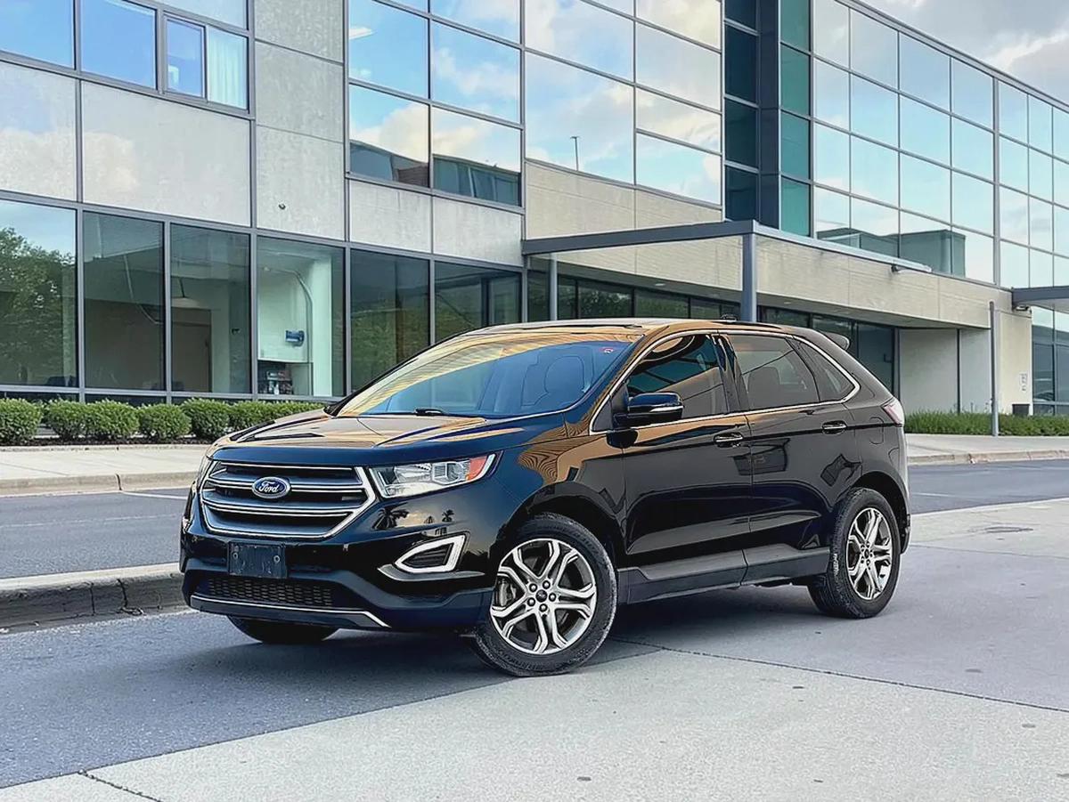 AED 1,045 P.M | Ford Edge 3.5 V6 Titanium 2017 - GCC Specs -under warranty | ORIGINAL PAINT-0-0