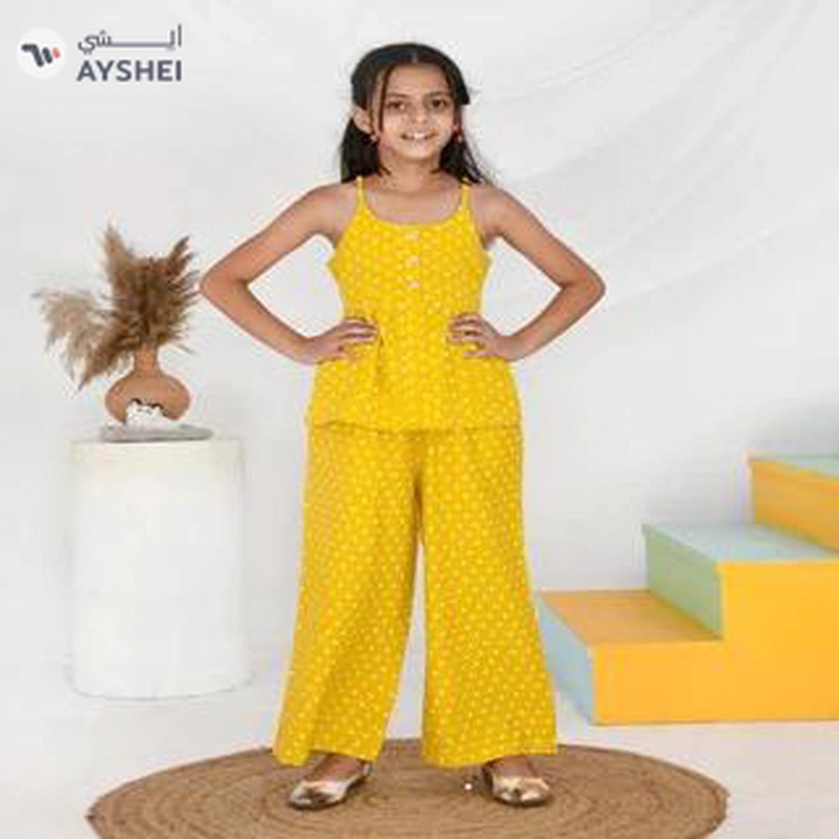 Baby qlo Cotton polka dots spaghetti top and palazzo set for girls-0-portrait