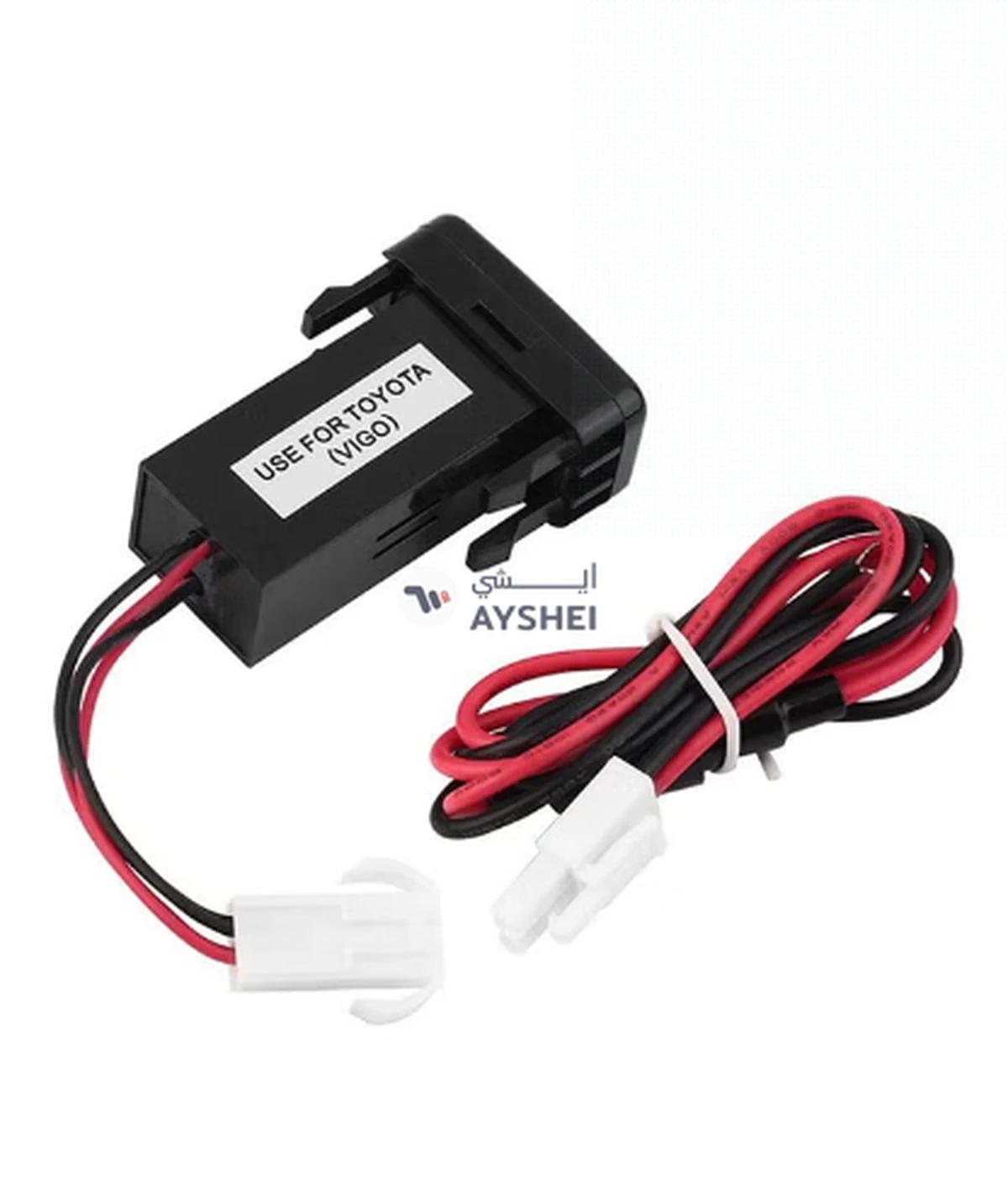 OUTAD Double USB Car Mobile Charger For Toyota Vigo Black-0-0