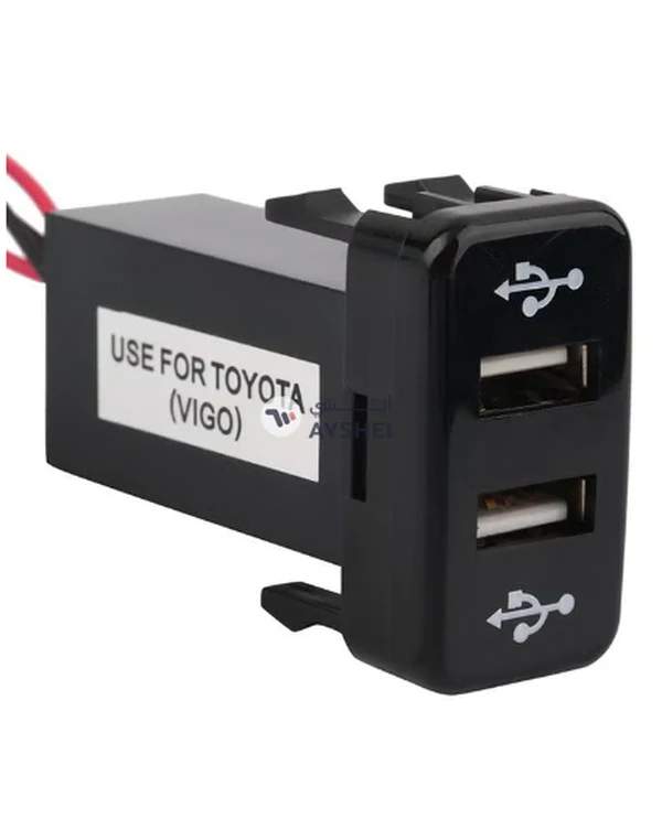 OUTAD Double USB Car Mobile Charger For Toyota Vigo Black