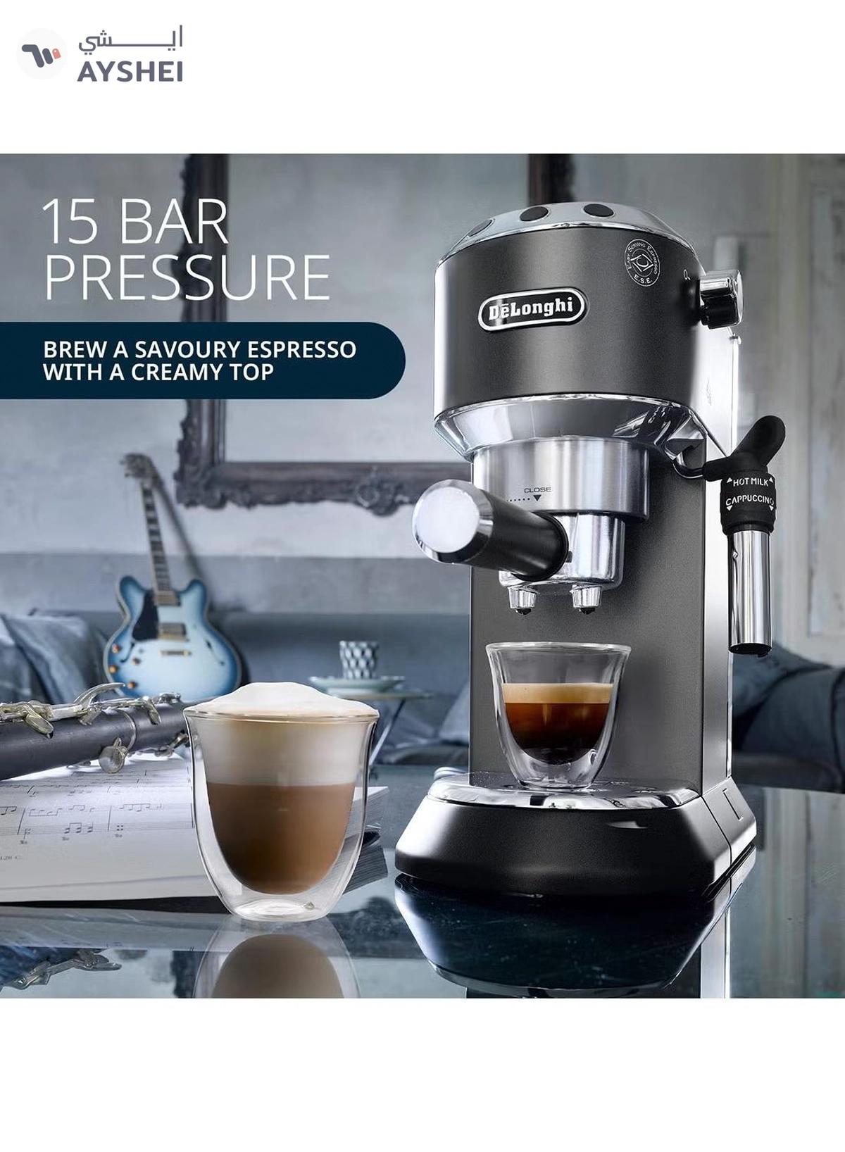 De'Longhi Dedica Pump Espresso Manual Coffee Machine-1-portrait