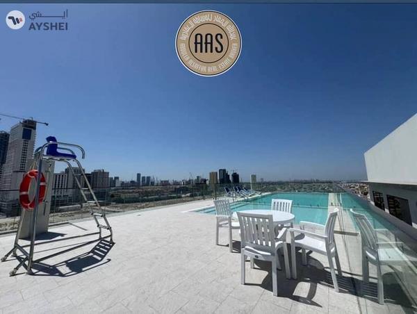 First tenant/ brand new 2bhk apartment with balcony & fitted cabinet in 105k AED