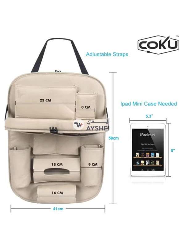 Agc Rear Car Seat Hanging Storage With Foldable Table Tray