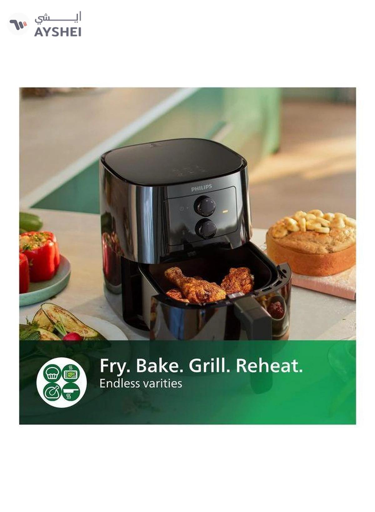 Philips Essential Air Fryer With Rapid Air Technology, Analogue 0.8Kg , 50Hz 4.1 L 1400 W HD9200/90/91 Black-0-portrait