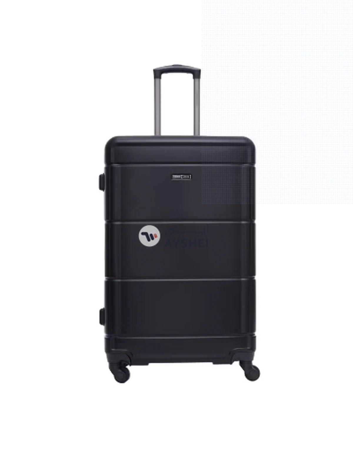 PARAJOHN 3-Piece Hardside ABS Luggage Trolley Set 20/24/28 Inch Black-2-2