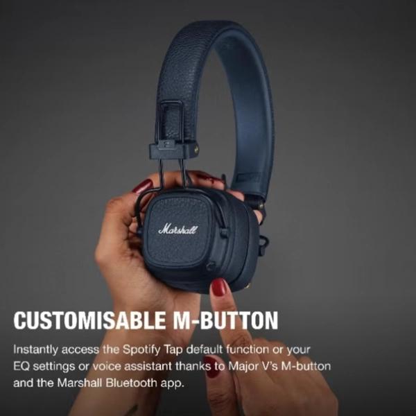 Marshall Major V Bluetooth Headphones - Foldable Bluetooth Wireless Headphones Bluetooth with 100+ Hours